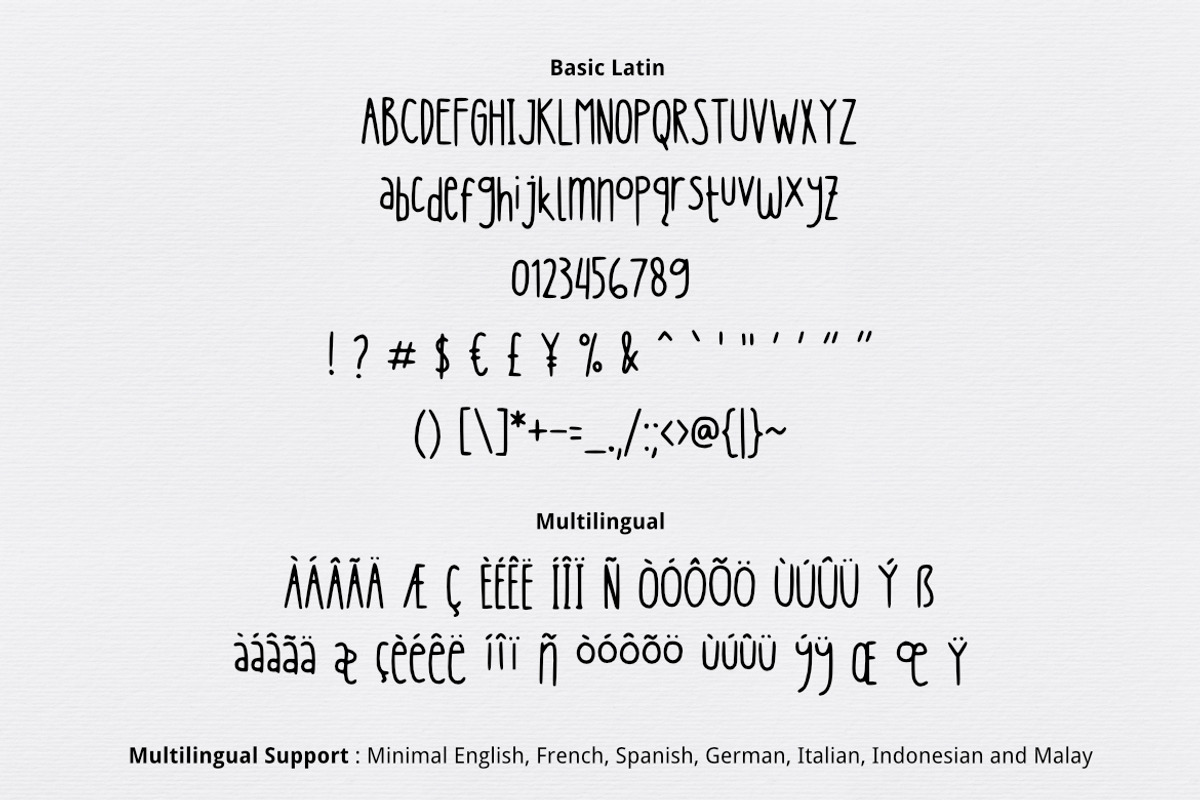 Hanging Font preview 2