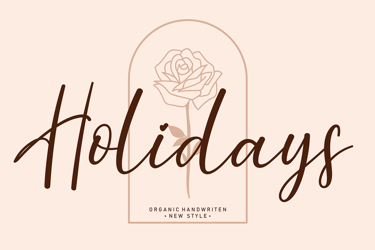 Holidays | Script font, a Script Font by Scratchones (Photo 1 of 8)