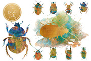 Scarabs & Beetles Clipart Set, an Animal Illustration by The Dutch Lady Designs (Thumbnail 4 of 5)