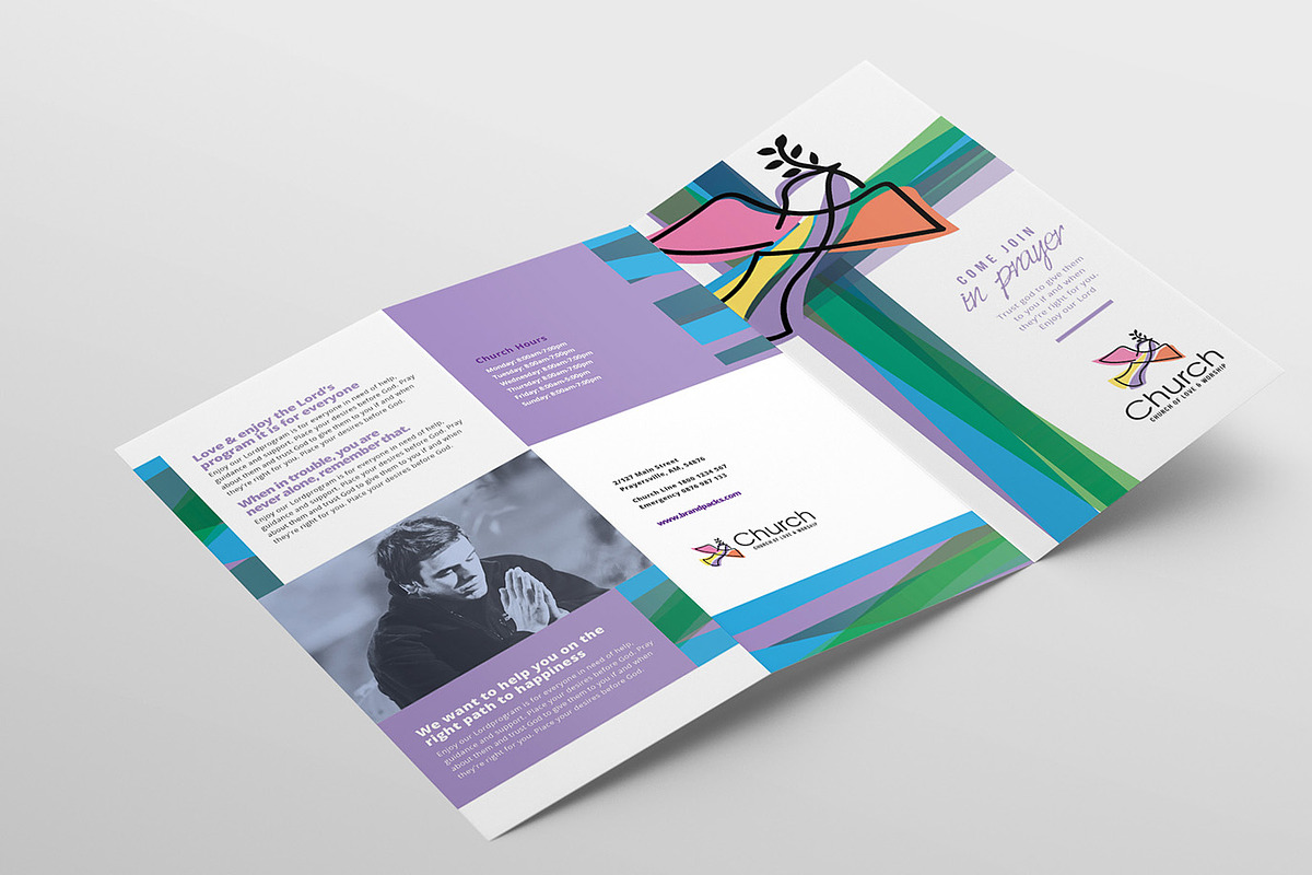 Modern Church Trifold Brochure, a Brochure Template by BrandPacks (Photo 4 of 4)