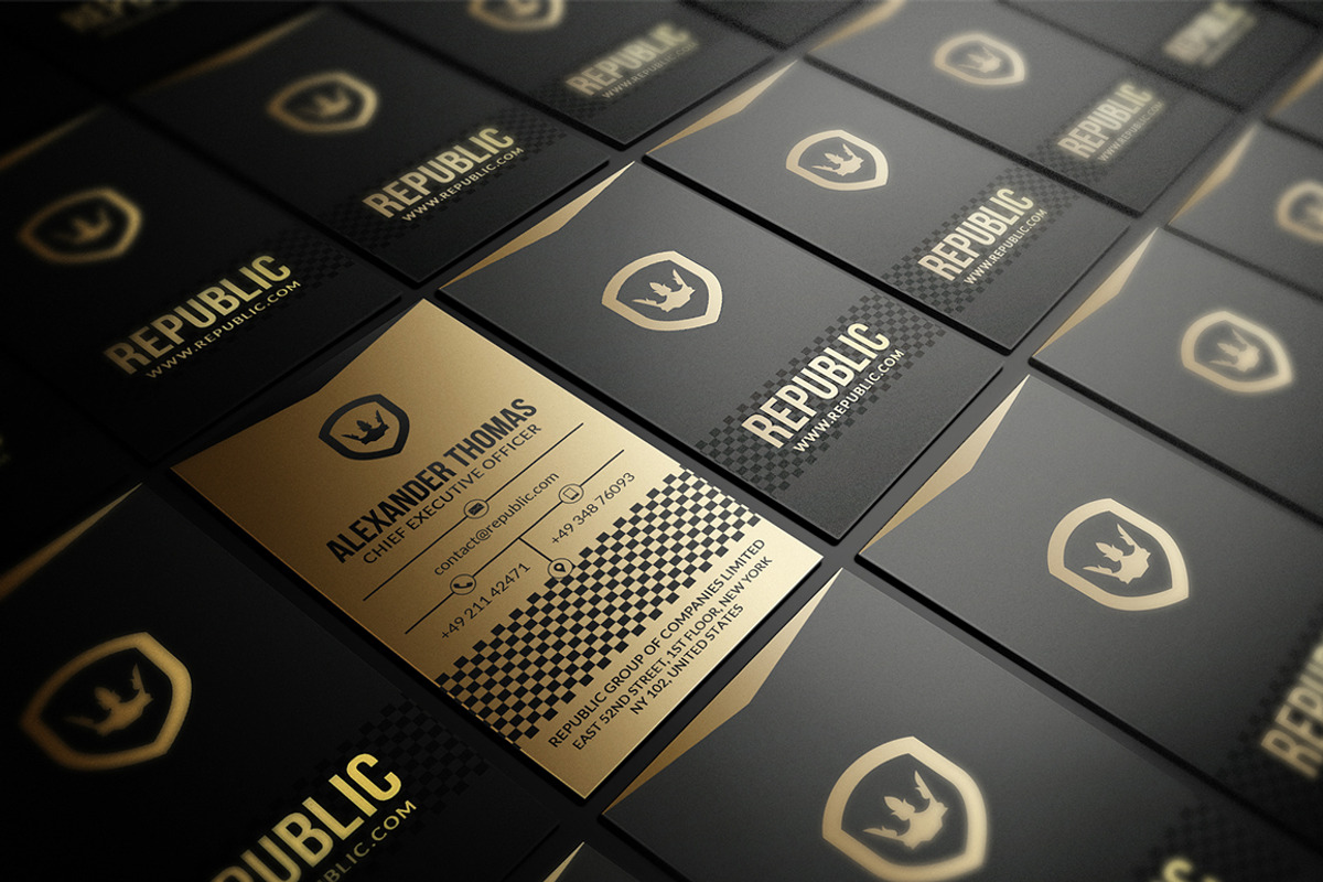 Gold And Black Business Card, a Business Card Template by Marvel (Photo 3 of 5)