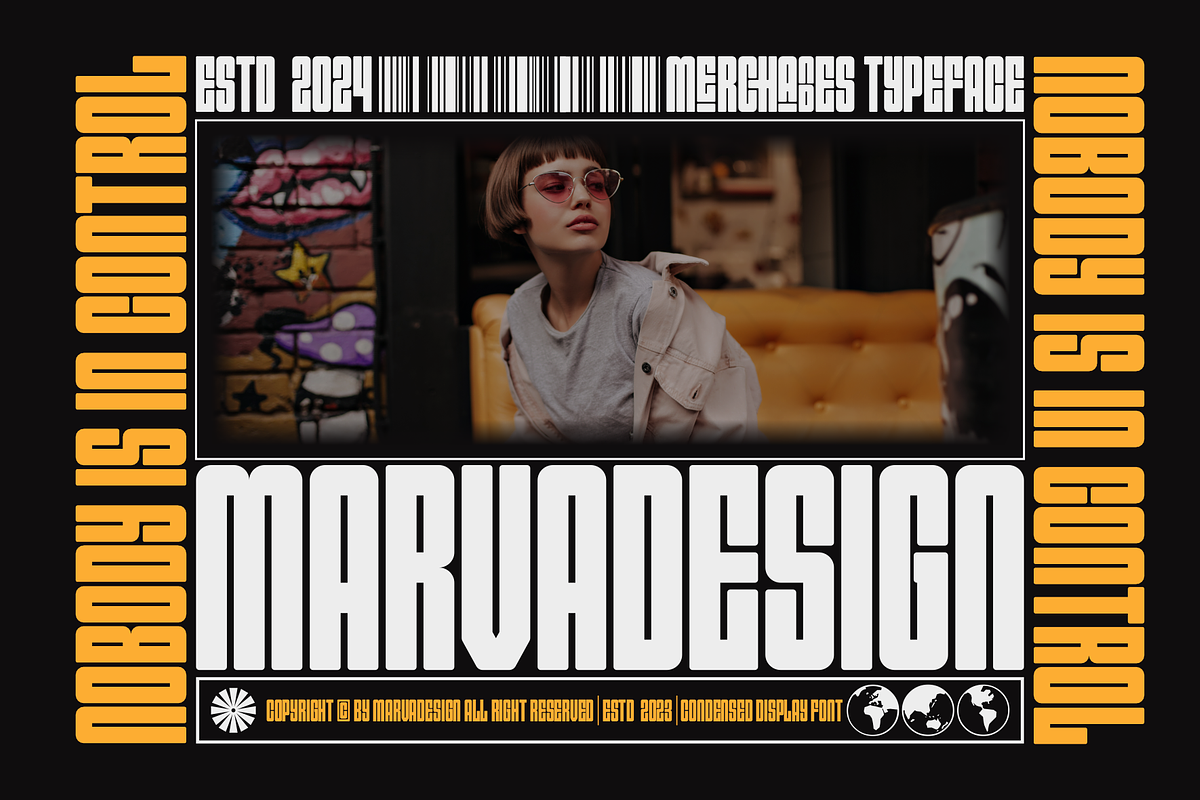 Merchandes - A Condensed Display Fon, a Sans Serif Font by Marvadesign (Photo 2 of 6)