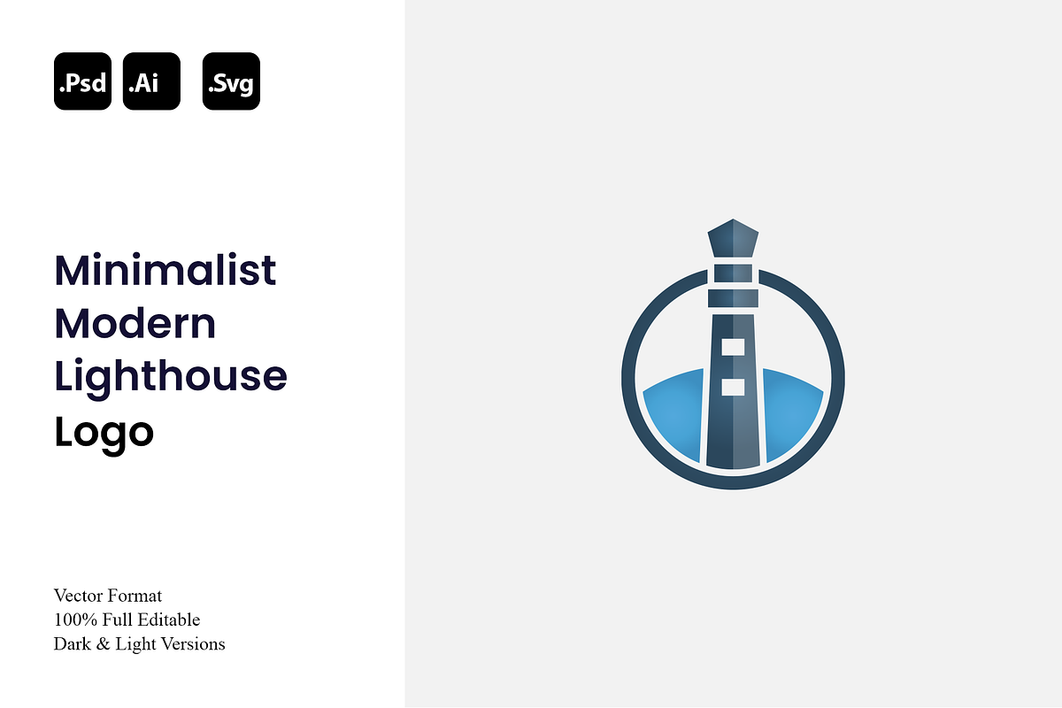 Minimalist Modern Lighthouse Logo, a Branding & Logo Template by Luxury Logos (Photo 1 of 4)