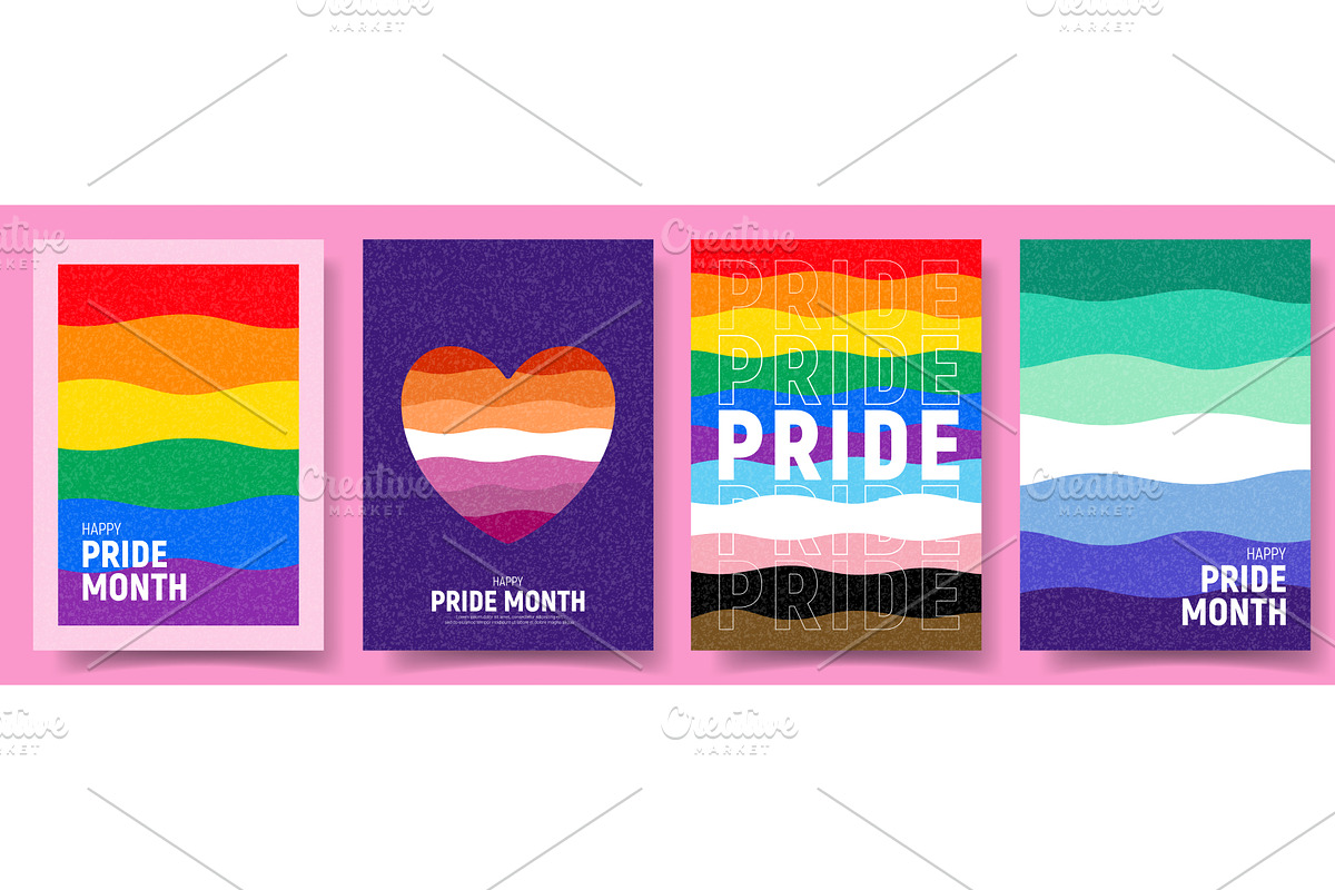 Pride Month posters concept, a Seasonal Illustration by Andrey Yaroslavtsev