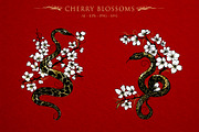 Mystic Lunar Asian Snake Vector Set, an Animal Illustration by Christine Krahl (Thumbnail 8 of 12)