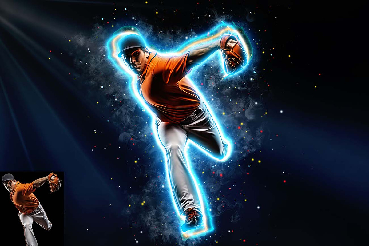 Neon Glow Portrait Photoshop Action, an Action Add-On by Studio Retouch (Photo 9 of 9)