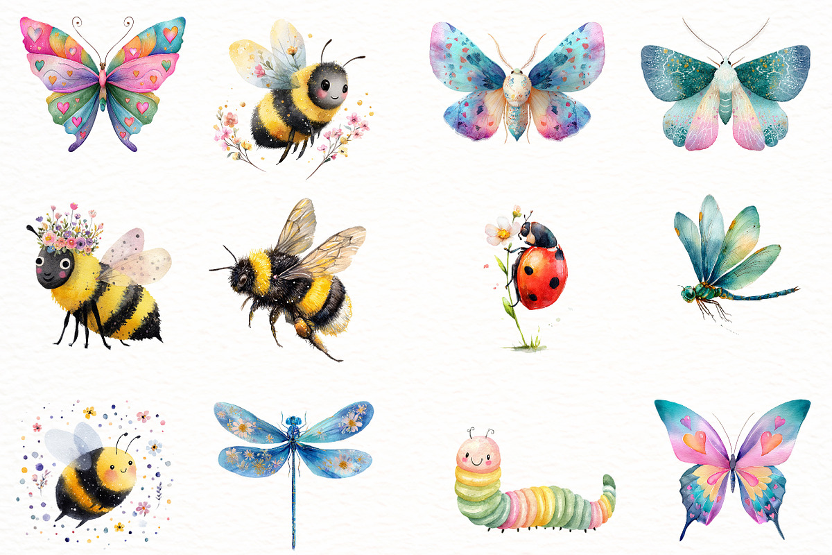 Spring Insect Clipart, an Illustration by Designworld (Photo 3 of 5)