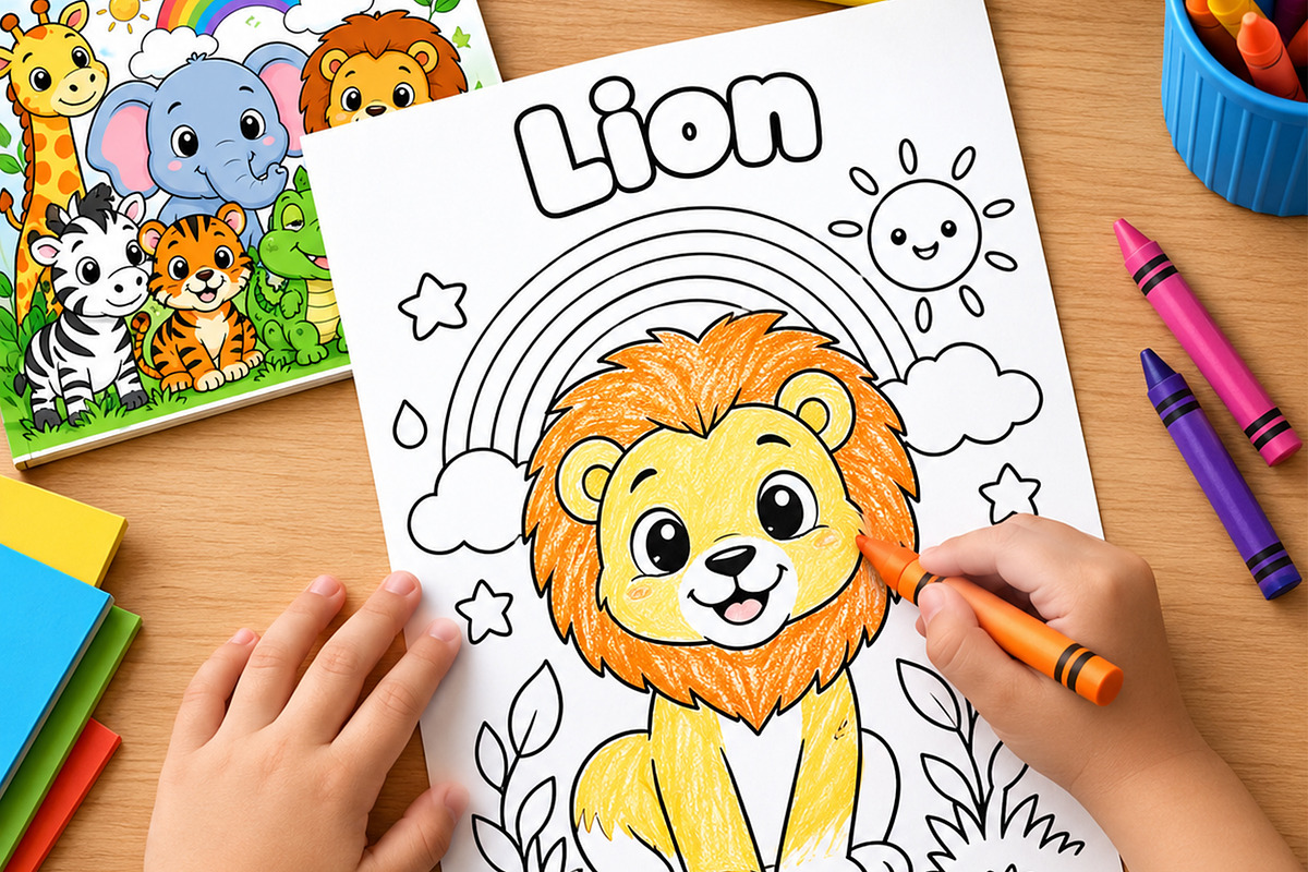 Animal Coloring Book Kids 30 Page, an Education Illustration by Mohammad Sarfaraz (Photo 13 of 15)