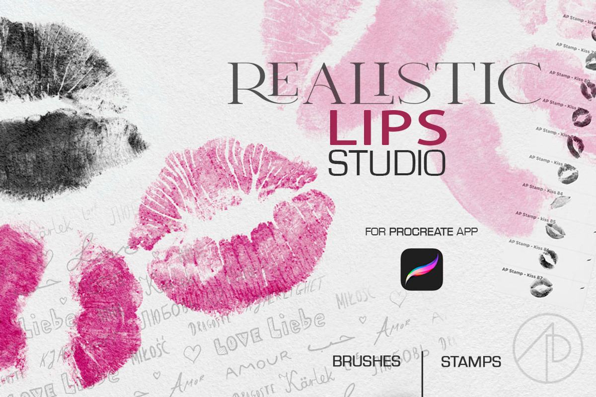 Real Lips procreate Brushes, a Brush Add-On by AP Studio (Photo 1 of 15)