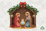 Nativity Scene Christmas Png, an Illustration by Craft Nest (Thumbnail 1 of 6)