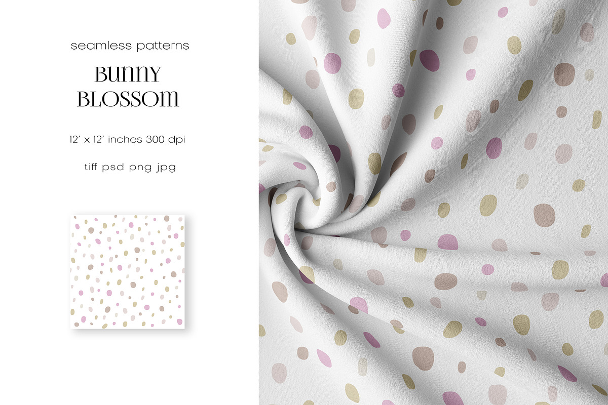 Bunny Blossom – Patterns Collection, a Pattern Graphic by PROTEA Watercolor Studio (Photo 6 of 8)