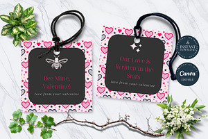 Valentines Gift labels 2x2, a Stationery Template by Tracia Creative