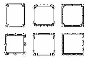 Collection of ornate vector frames, an Object Graphic by Billah Hub
