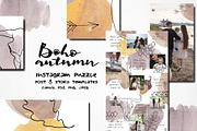 Boho instagram puzzle template, a Social Media Template by LyubovZaytseva (Thumbnail 1 of 6)
