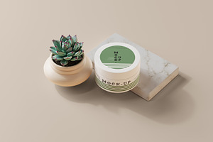 Cosmetic Jar Mockup Scene