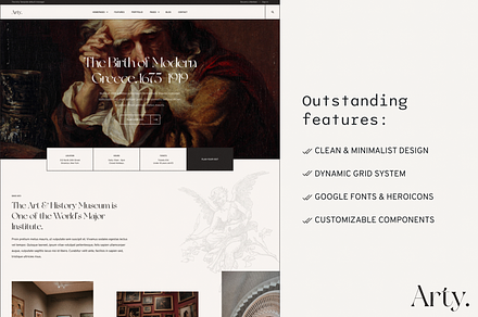 Arty - Art & History Museum Template