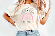 Pink Floral Boho Rainbow Sublimation, an Illustration by Watercolor design (Thumbnail 2 of 3)