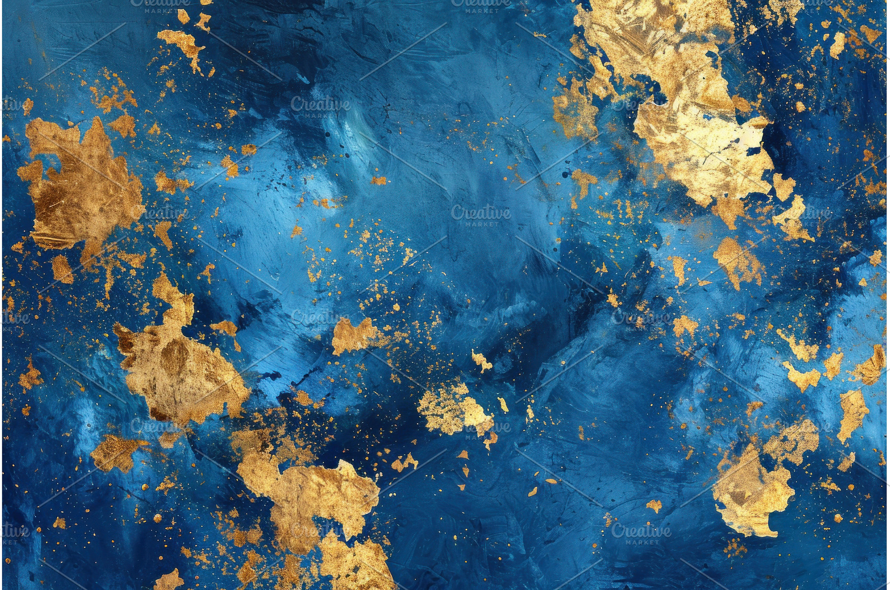 Vibrant Abstract blue gold. Generate, an Abstract Photo by Ylivdesign