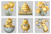 Whimsical Yellow Spring Clipart, an Illustration by Black Bird Studio (Thumbnail 5 of 5)