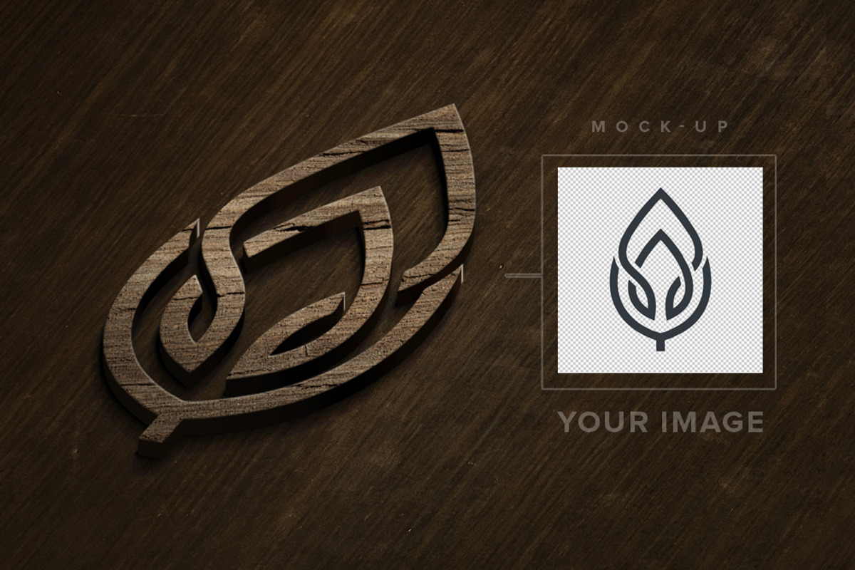 Wooden logo Mock-up, a Product Mockup by shaman (Photo 5 of 5)