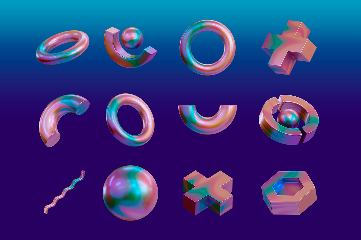3D Geometric Shape, an Object 3D Model by Monstersvisual (Photo 6 of 6)