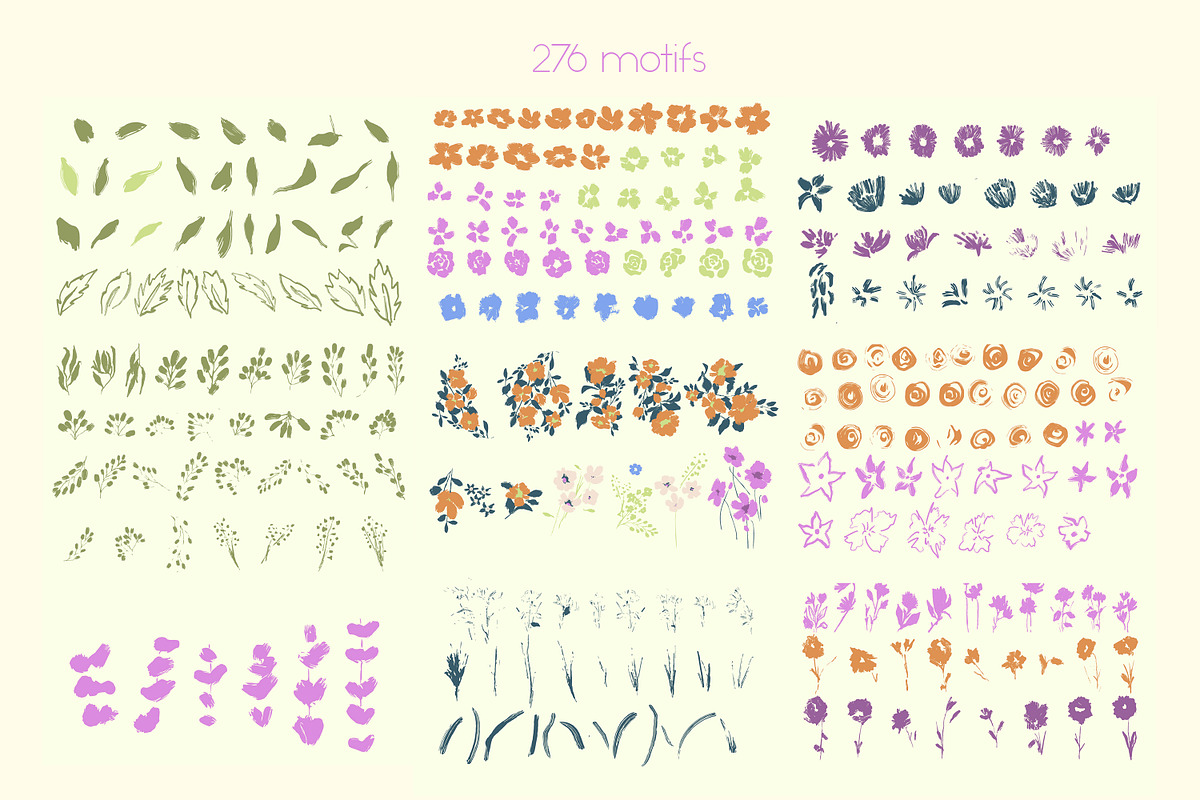 flower shadows pattern collection, a Pattern Graphic by Mona Ahmed (Photo 7 of 8)