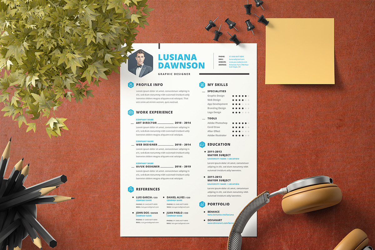 Minimal CV Resume Template, a Resume Template by Youwes Template