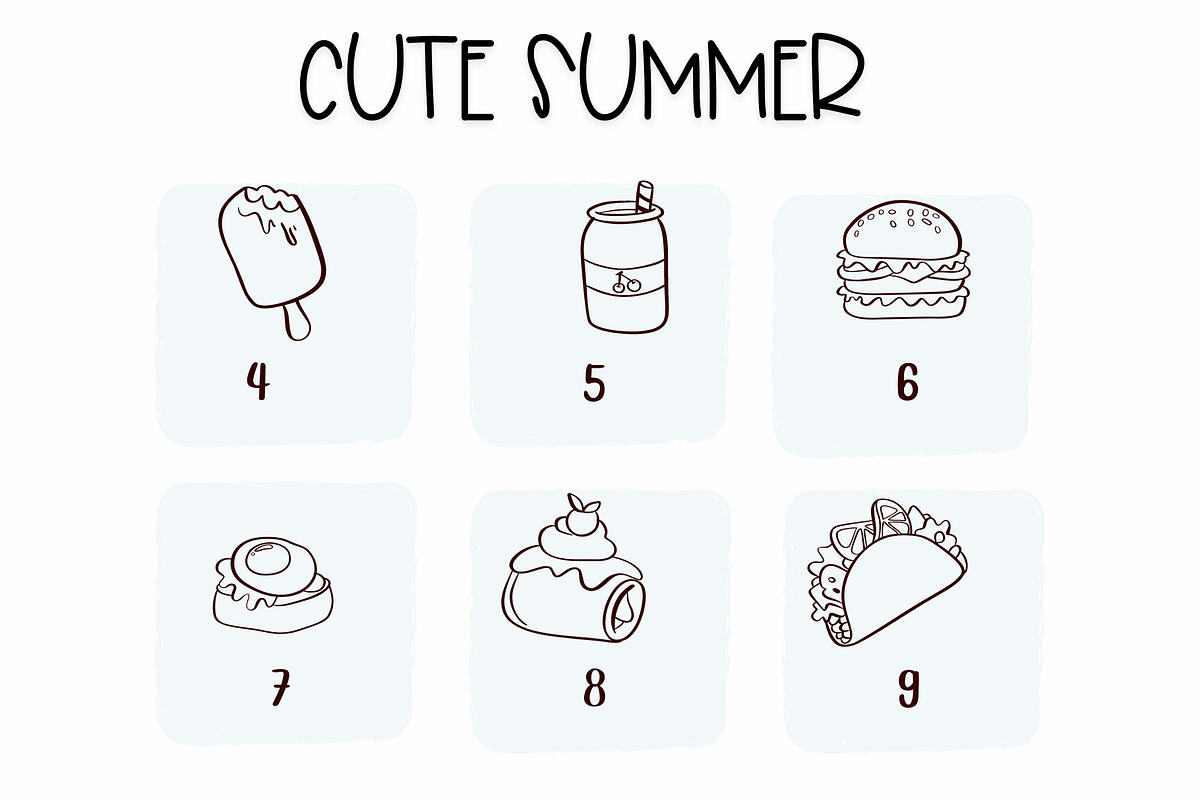 Cute Summer| Symbols Fonts preview 4