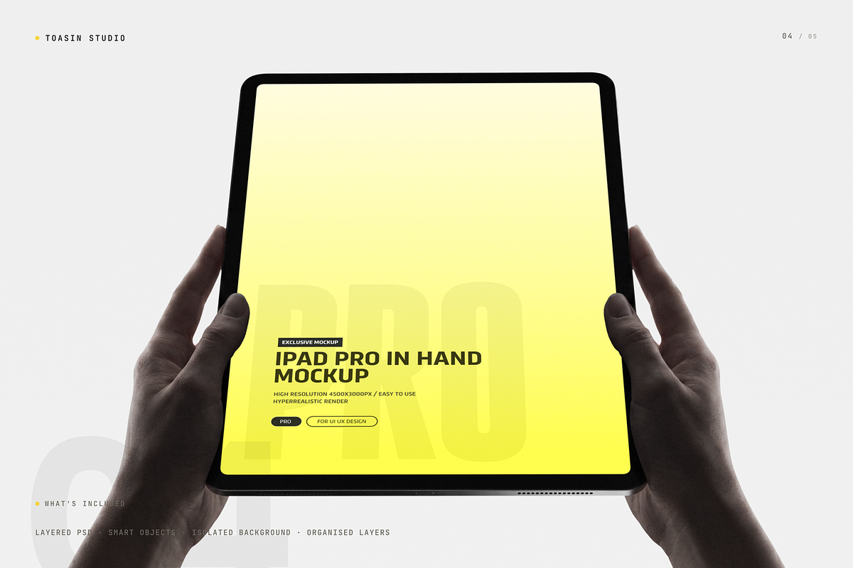 iPad Pro In Hand Mockup, an iPad Mockup by Toasin Studio (Photo 4 of 5)