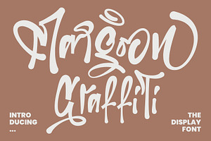 Margoon Graffiti Display Handmade, a Handwritten Font by Maulana Creative