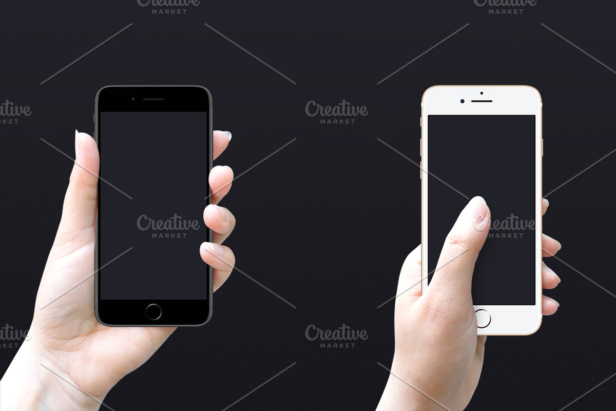 iPhone7 in Hand Mockups, an iPhone Mockup by ydlabs (Photo 2 of 3)