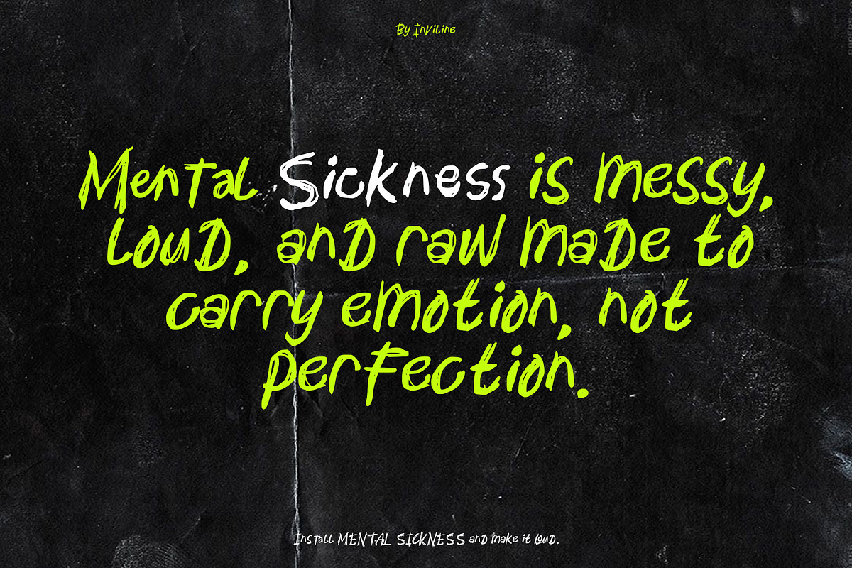 Mental Sickness - Ink Scribble Font, a Handwritten Font by Inviline.co (Photo 10 of 10)