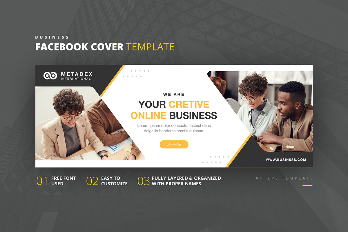 Business Facebook Cover Template, a Social Media Template by Youwes Template