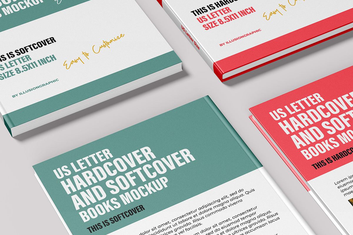 Hardcover and Softcover Books Mockup, a Books & Magazine Mockup by Illusiongraphic (Photo 22 of 22)