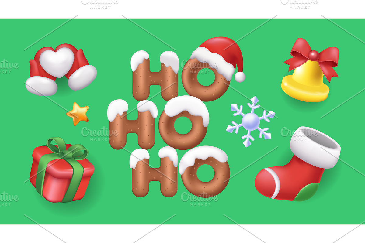 Christmas 3D Illustration, an Object Illustration by alexdndz