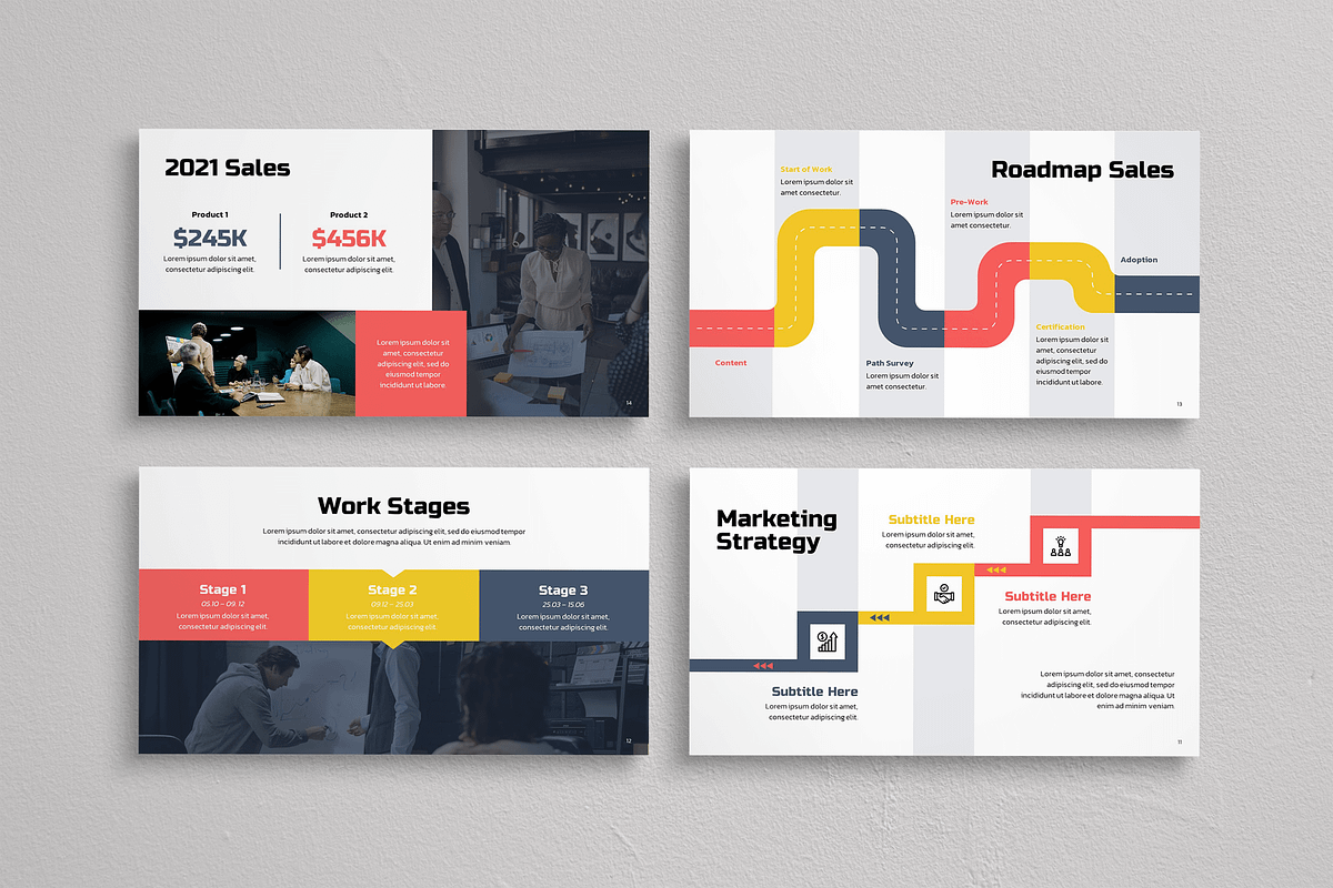 Project Roadmap PowerPoint Template, a Presentation Template by Flat Icons (Photo 6 of 6)