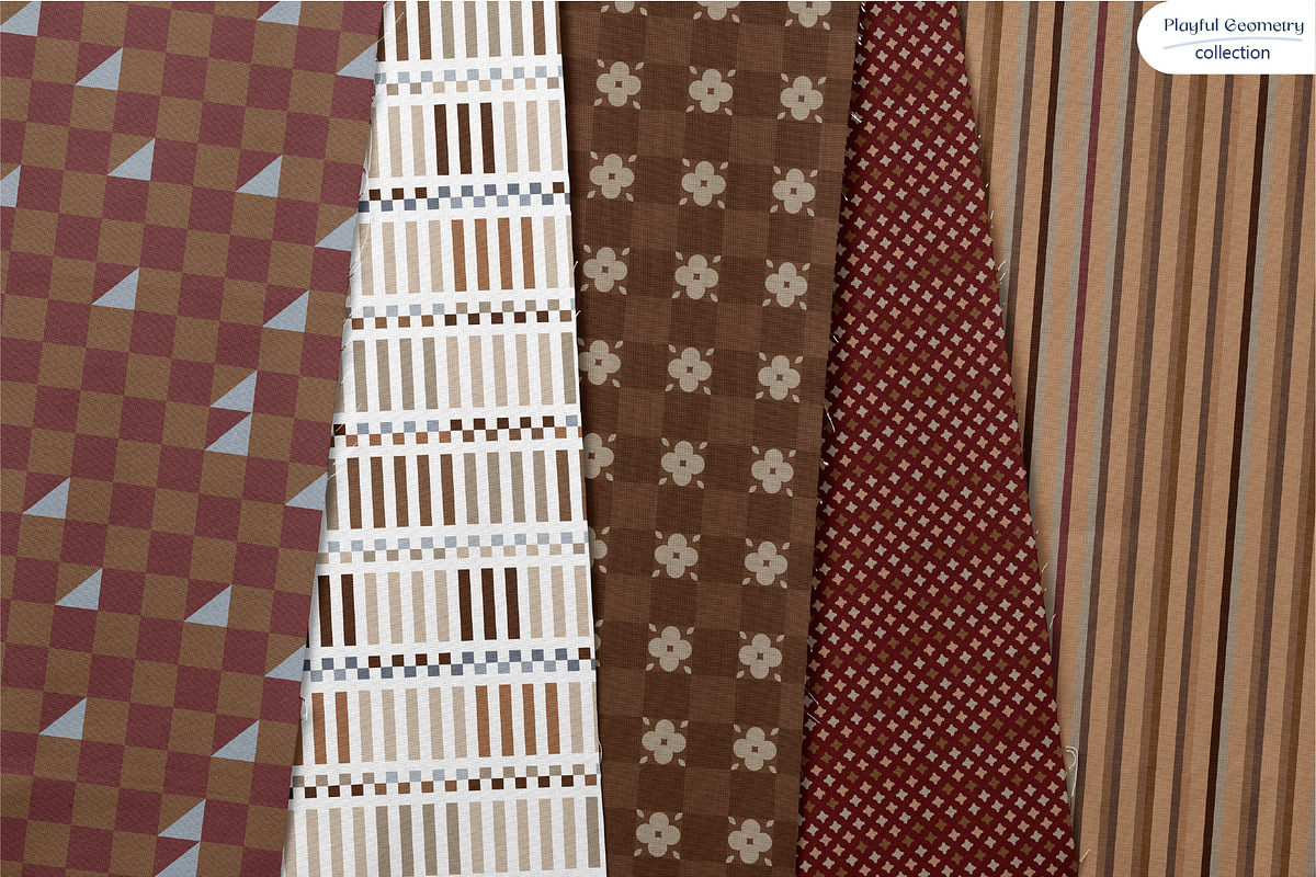 Playful Geometry - Pattern Bundle, a Pattern Graphic by InaCorart (Photo 6 of 17)