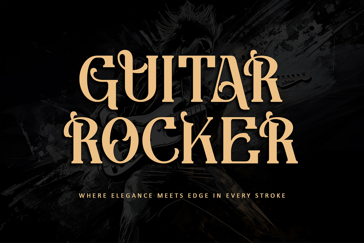 Guitar Rocker, a Serif Font by Letterara (Photo 1 of 15)