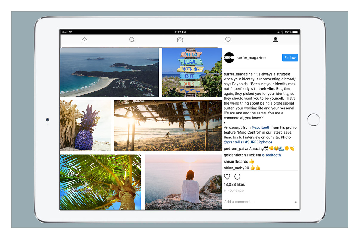 INSTAGRAM TEMPLATE PACK : OCEAN, a Social Media Template by AtelierCartouche (Photo 3 of 3)