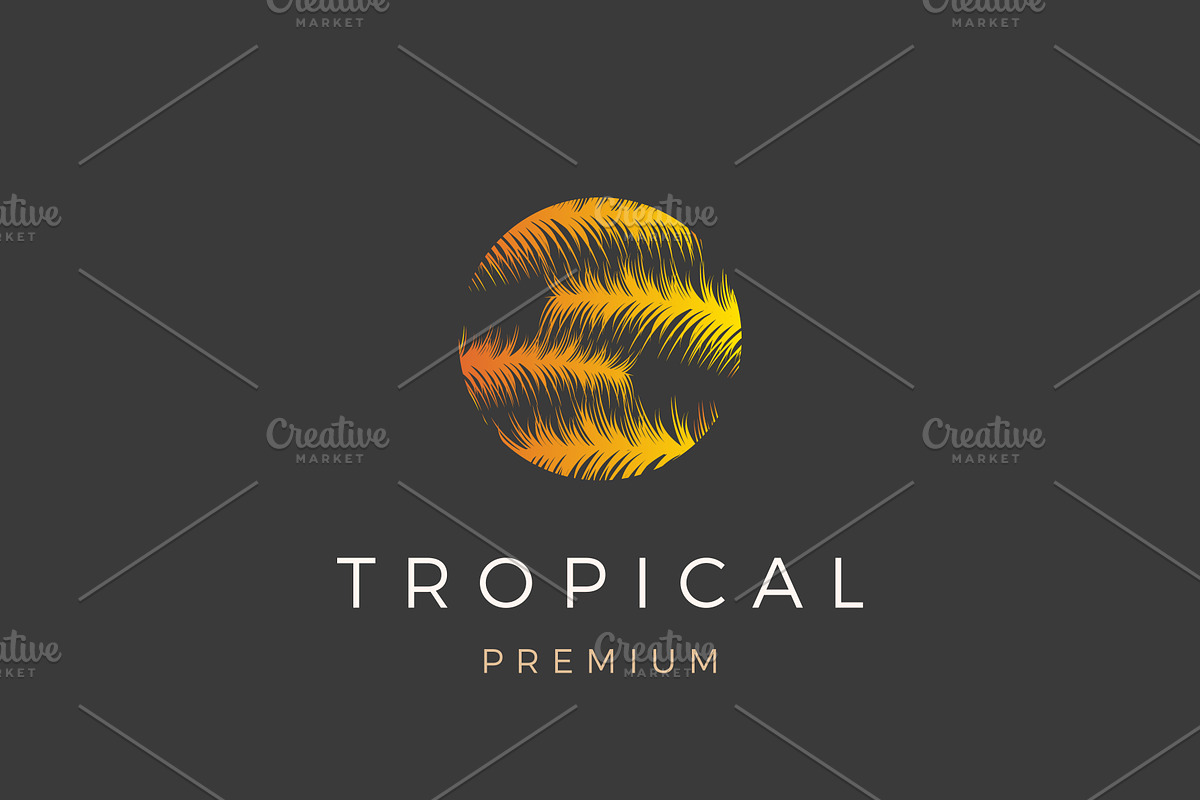 Tropical Sunset Resort Logo Design, a Branding & Logo Template by AlvinStd