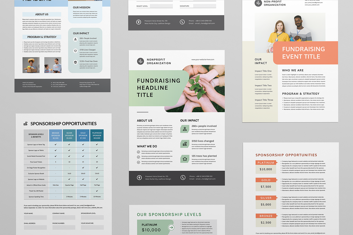 Nonprofit Fundraising Flyer Bundle, a Flyer Template by Leaflove (Photo 8 of 9)