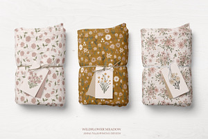 Wildflower Meadow Pattern & Clipart