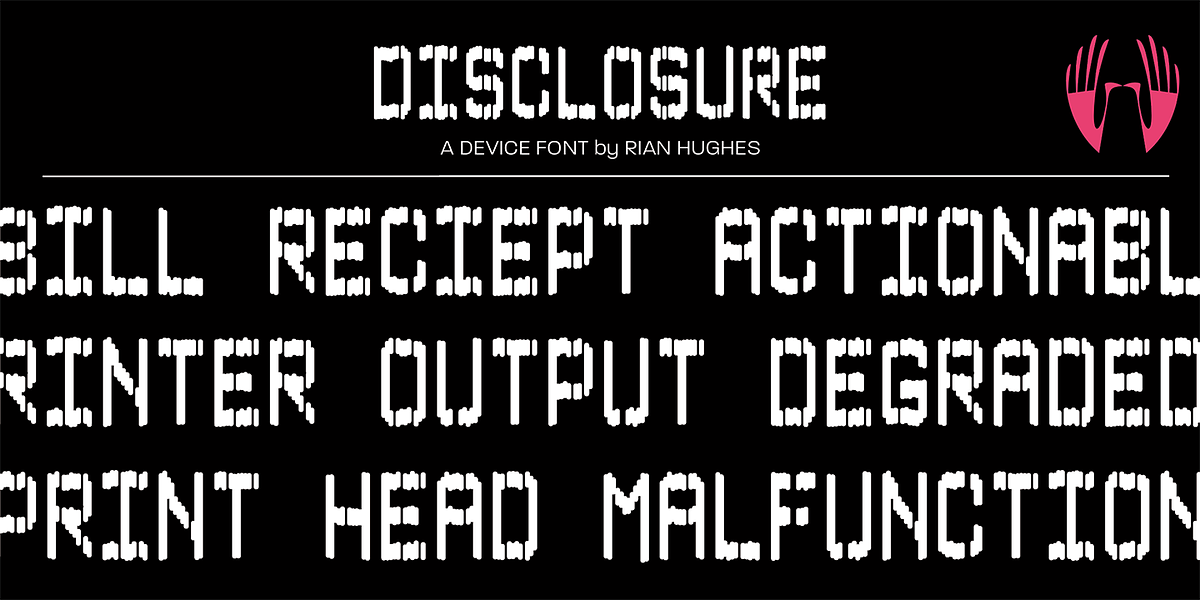 Disclosure, a Sans Serif Font by Device (Photo 1 of 10)