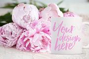 2 Pretty floral styled mug mockups, a Graphic by Plums Pixel Love (Thumbnail 2 of 3)