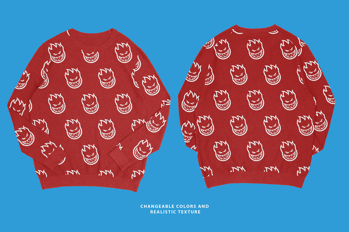 Realistic Knitted Sweater Mockup, a Hoody Mockup by Uncentrifuged Pressure (Photo 4 of 10)