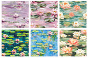 Waterlilies Monet Digital Paper, a Background Graphic by designcity5 (Thumbnail 3 of 5)