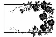 Black Flower Border Bundle, an Illustration by hafijul (Thumbnail 8 of 9)