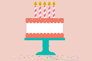Vector Birthday Cake, an Illustration by Sarah Hearts (Thumbnail 2 of 3)