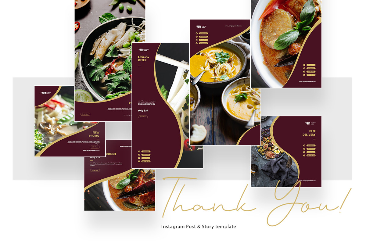Restaurant Instagram Template, a Social Media Template by peterdraw (Photo 6 of 6)