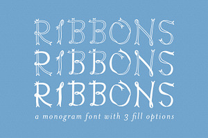 Ribbons Monogram Font